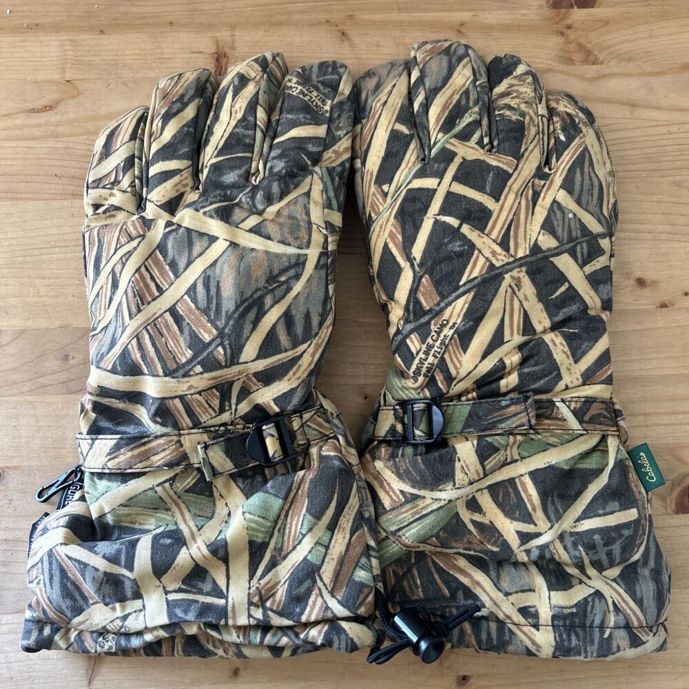Cabelas GORE-TEX Micro-Loft Gloves Skyline Camo Long Gloves w Fleece Insert XXXL